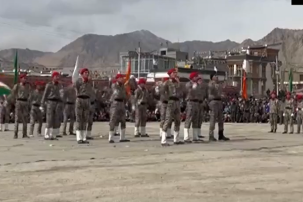 75th Republic Day celebrations held at Polo Ground in Ladakh's Leh