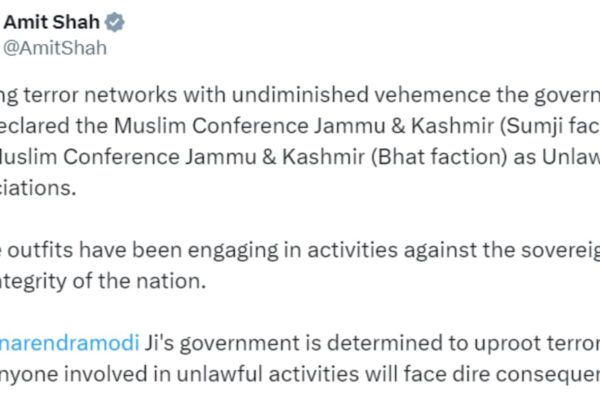 Government Declares Two J&K Muslim Conference Factions as Unlawful Associations